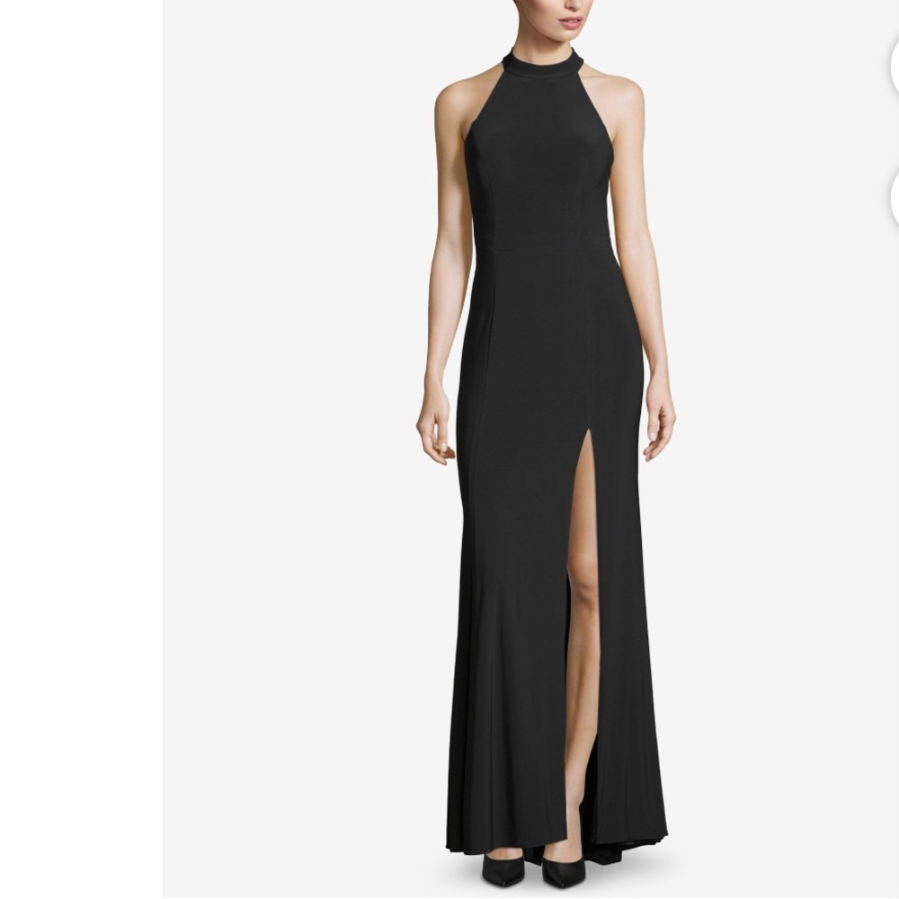 XSCAPE Womens Black Halter Neck Gown -  8 Petite